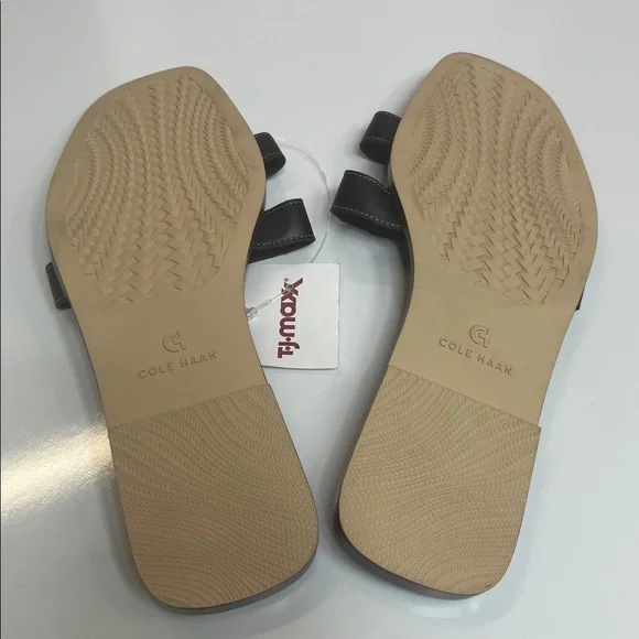 Cole Haan Chrisee Slide Sandal Black Leather New Size 8.5 - Picture 5 of 7